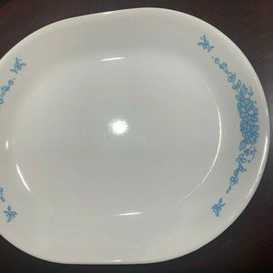 Blue Velvet Rose 12 1/4" x 10" Oval Serving Platter by Corelle (Corning)